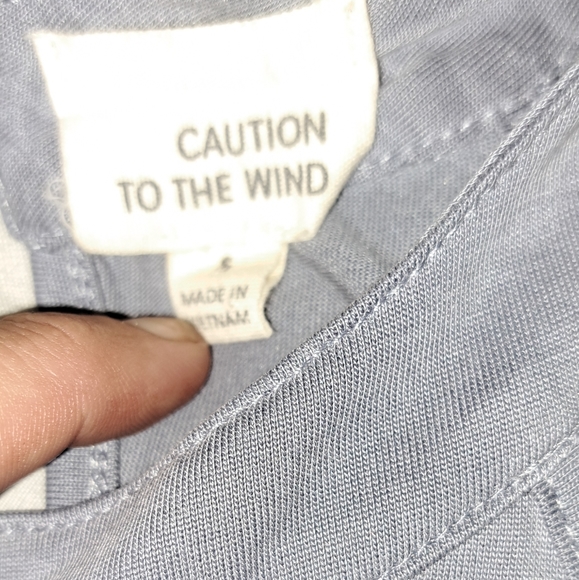 Grey tank top by Caution to the Wind. Size small. - Picture 3 of 4